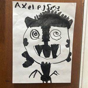 Original “Hypno-Man” Drawing by Axel {my 6 year old Son}